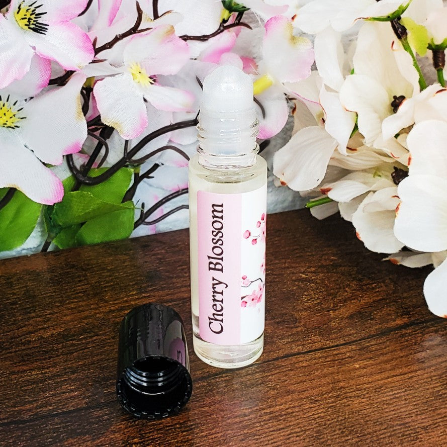Shadow Scents Cherry Blossom Roll-On Perfume Body Oil – Delicate Floral Scent, Spring Perfume Body Oil