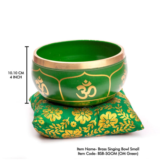 Tibetan Singing Bowl OM Mani - Green