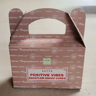 Satya Positive Vibes Back Flow Incense Cones