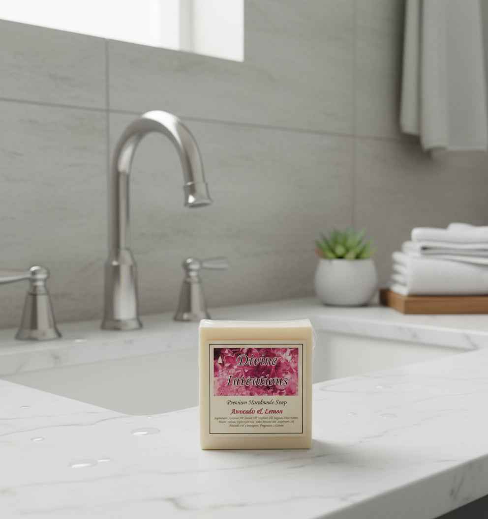 Avocado Lemon Bar Soap - Natural Cleanser for Refreshing, Soft Skin