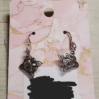 Celtic Knot Silver Earrings