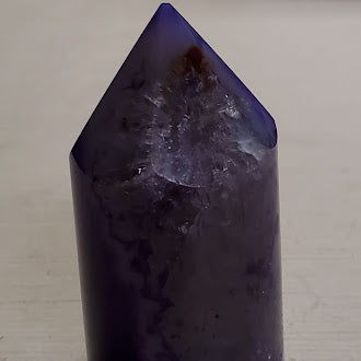 Purple Dyed Agate Tower 3.5 Inches Tall