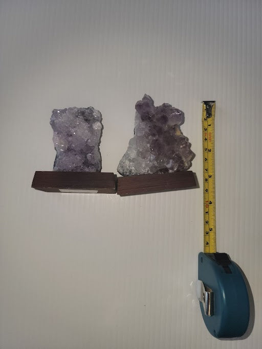 Light Purple Amethyst Druzy on Wood Base
