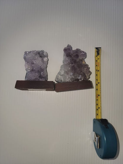 Light Purple Amethyst Druzy on Wood Base
