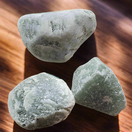 Rounded Light Green Aventurine Rough Stones