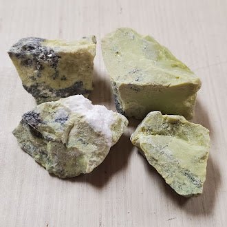 Rough Peru Green Serpentine Stones
