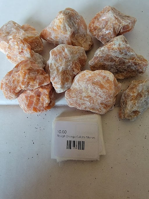 Rough Orange Calcite Stones