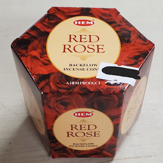 Hem Red Rose Backflow Incense Cones