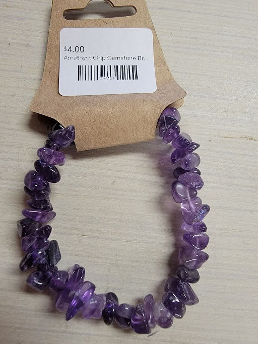 Amethyst Chip Gemstone Bracelet