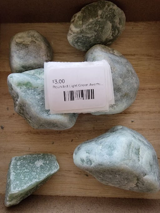 Rounded Light Green Aventurine Rough Stones