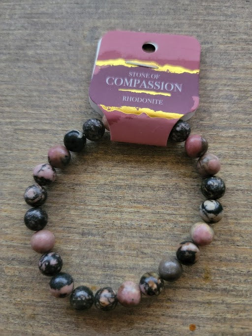 Rhodonite 8 Mm Bracelet