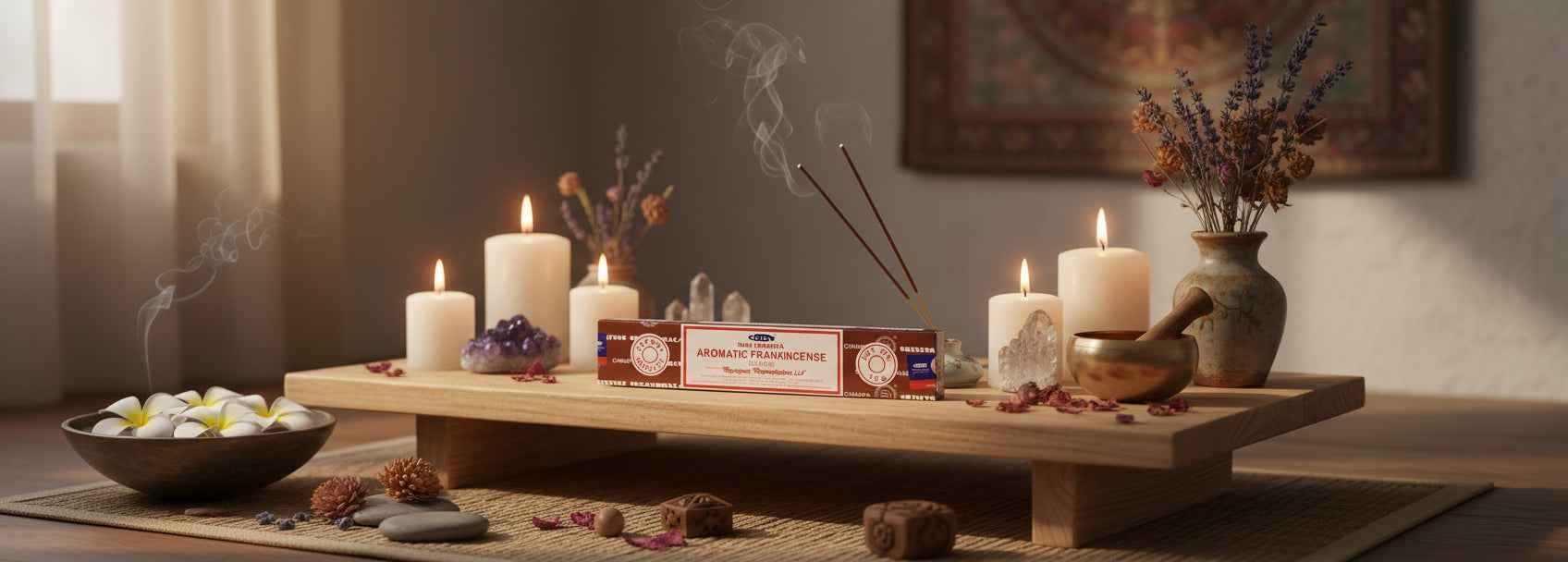Satya Aromatic Frankincense Incense Sticks for Serenity and Spirituality