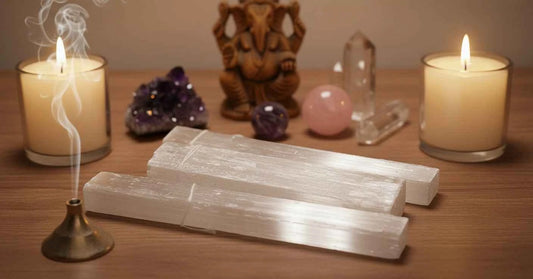 4 Inch Thick Selenite Wand for Healing and Energy Cleansing
