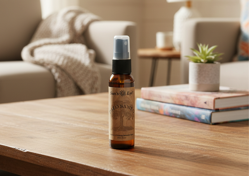 Sun's Eye Palo Santo Clearing Spray Mist for Spiritual Cleansing and Aura Refreshment - Divine Intentions