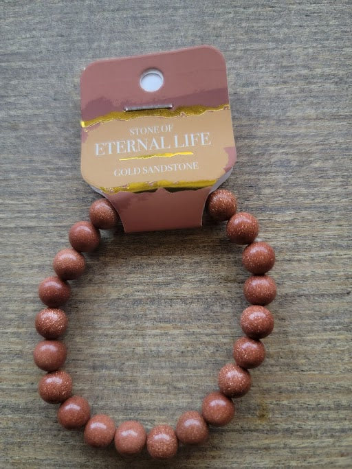 Gold Sandstone 8 MM Bracelet