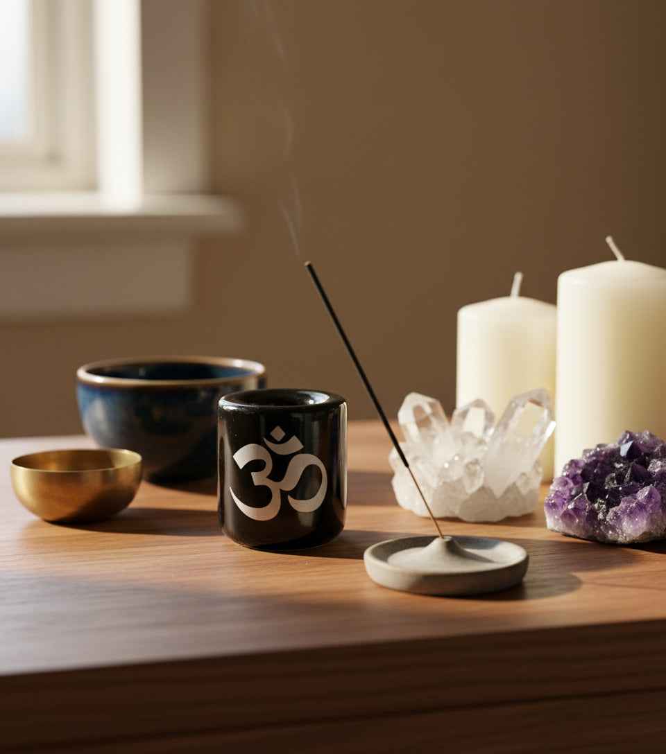 Om Chime Mini Candle Holder for Serenity and Style
