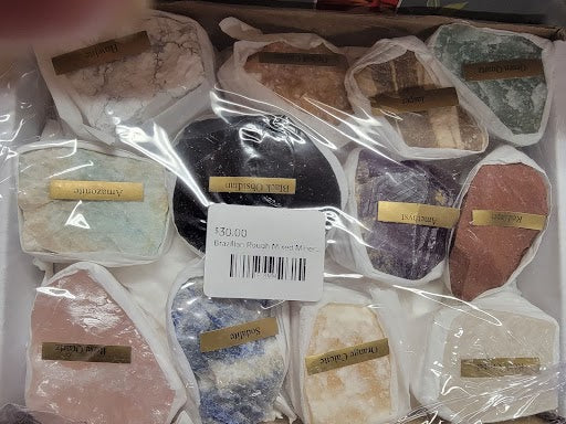 Brazilian Rough Mixed Minerals Flat 12 PCS