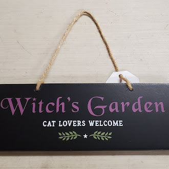 Witches Garden Hanging Sign