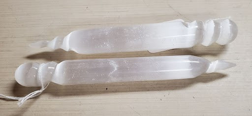 Spiral Selenite Thorn Wand