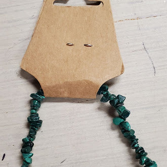 Malachite Chip Gemstone Bracelet