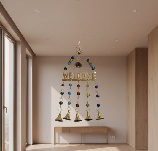 Welcome Chime with Beads 9" Long