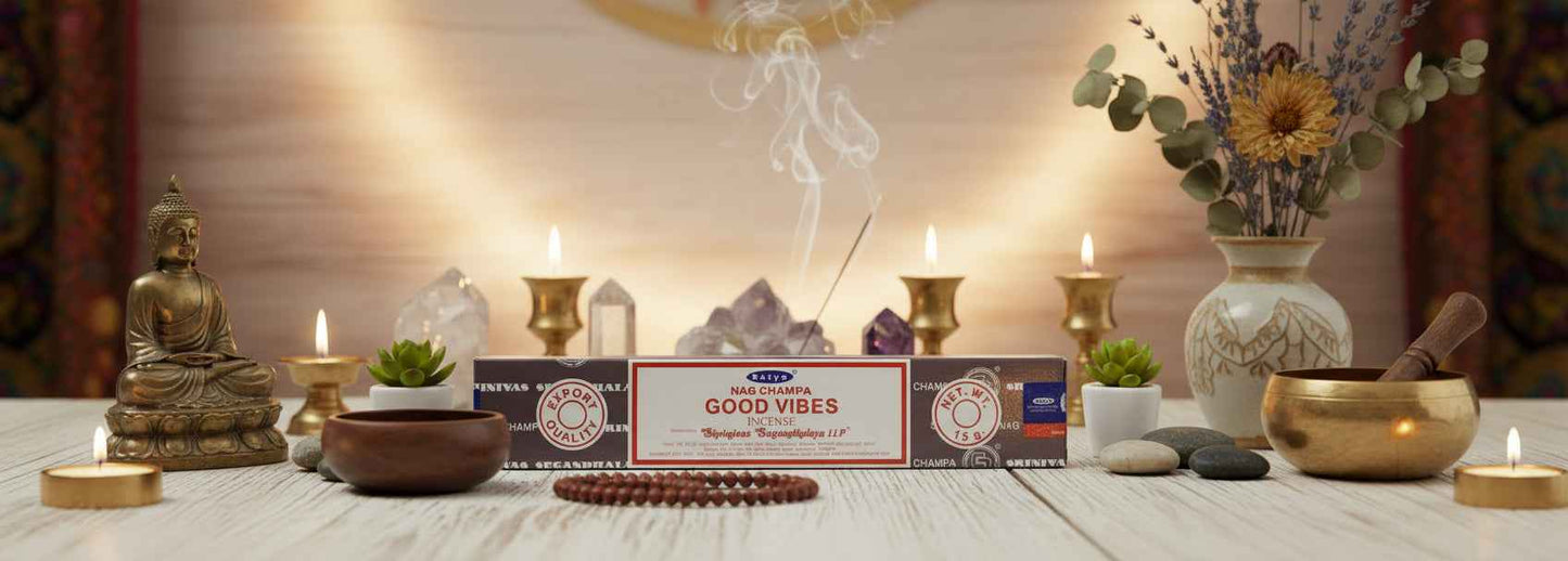 Satya Good Vibes Incense Sticks for Positive Energy and Uplifted Mood