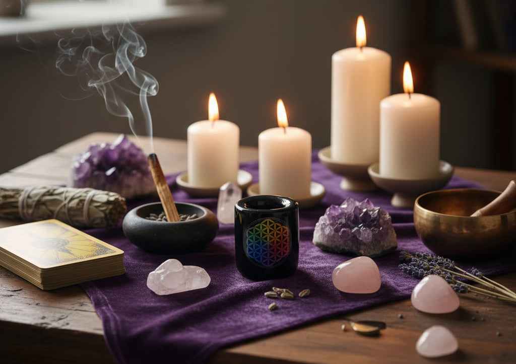 Flower Of Life Mini Chime Candle Holder for Serenity and Style