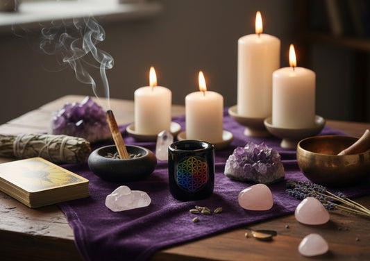 Flower Of Life Mini Chime Candle Holder for Serenity and Style