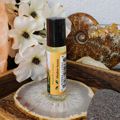 Shadow Scents White Patchouli Roll-On Perfume Body Oil – A Warm Blend of Florals, Spices & Woods