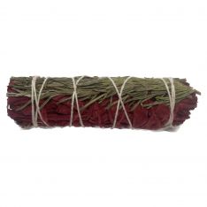 White Sage, Dragon's Blood & Rosemary Smudge Stick 4 inch