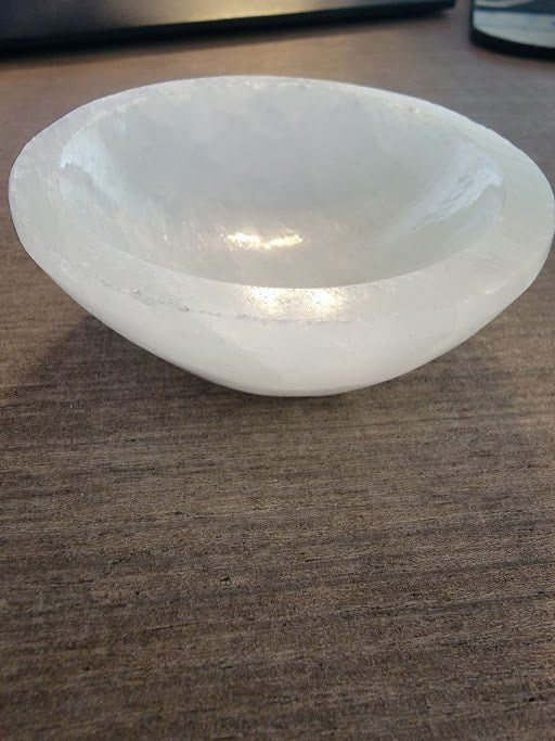 Hand Carved Selenite Bowl