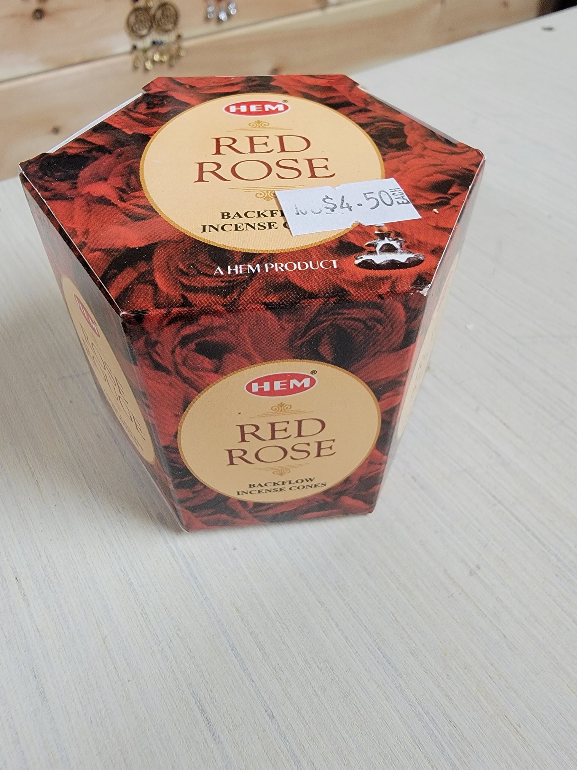 Hem Red Rose Backflow Incense Cones