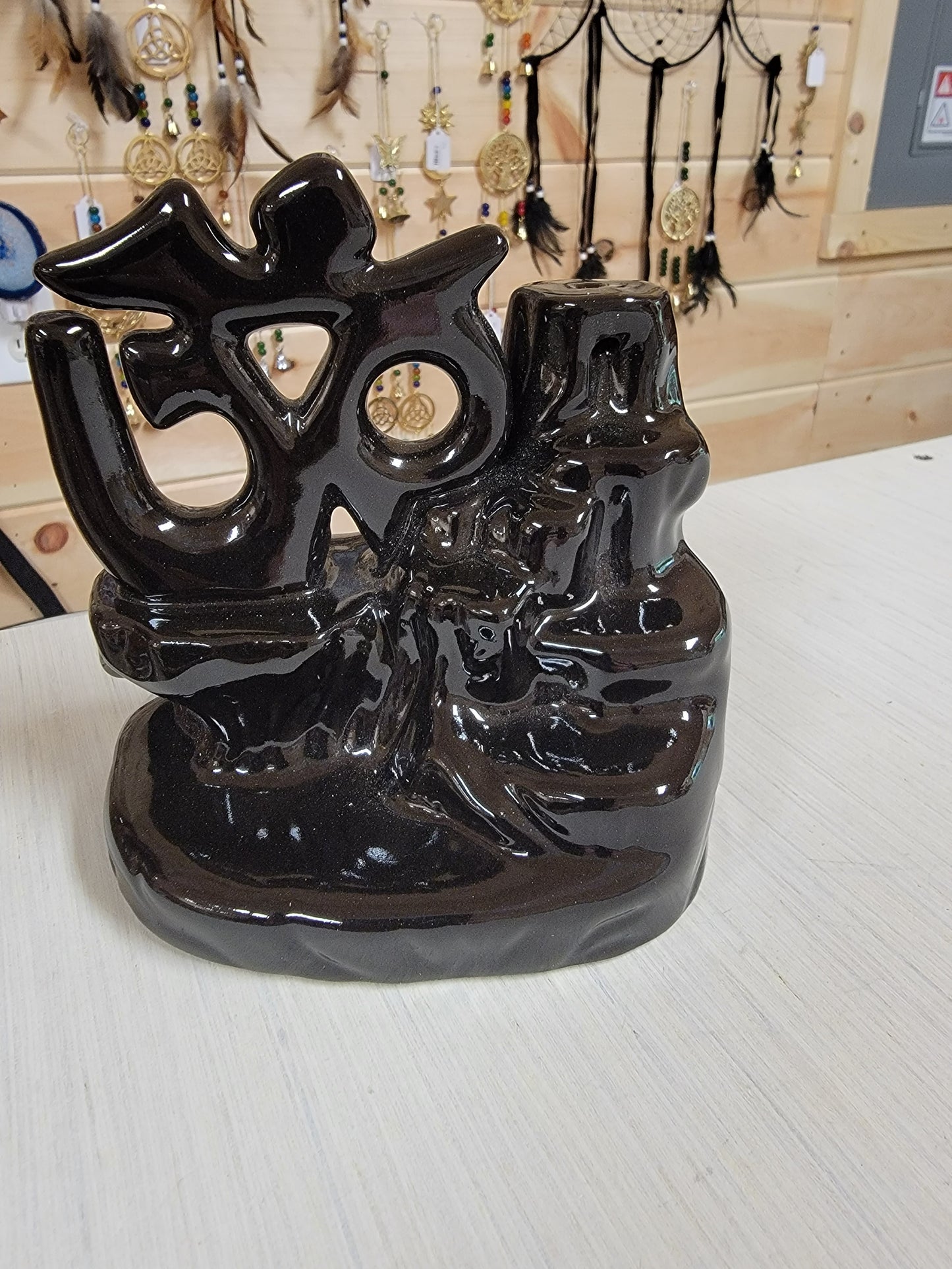 OM Ceramic Back Flow Incense Cone Burner