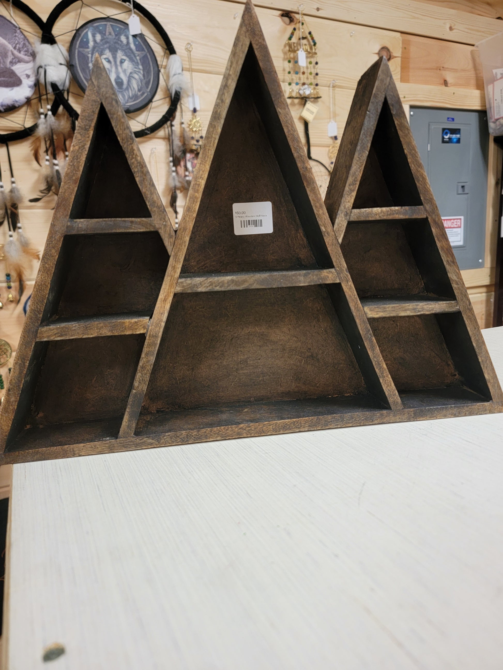 3 Peaks Wooden Wall Rack