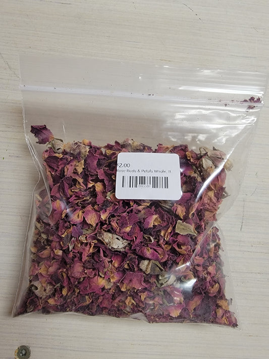 Rose Buds & Petals Whole, Bulk 1 OZ