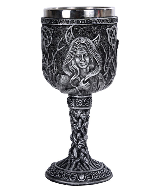 Triple Moon Goddess Goblet