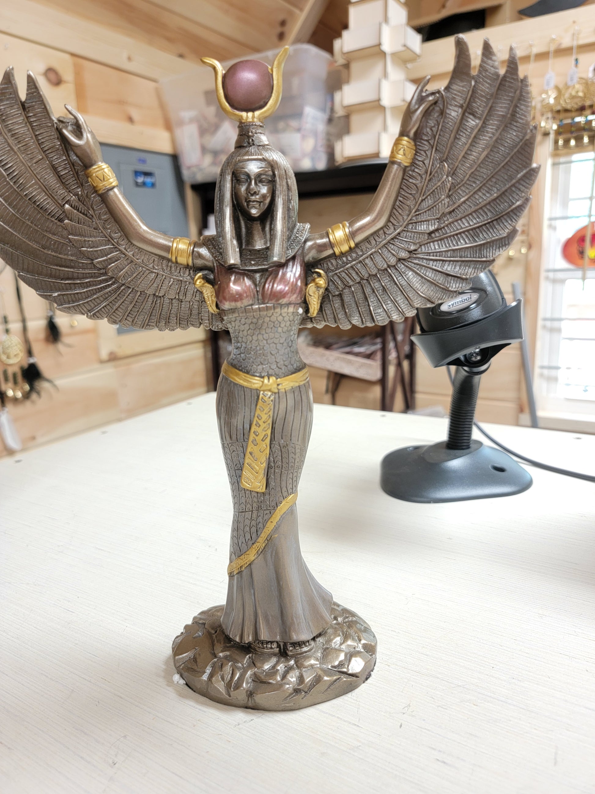 Bronze Egyptian Isis Statue