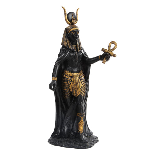 Hathor Black And Gold Statue