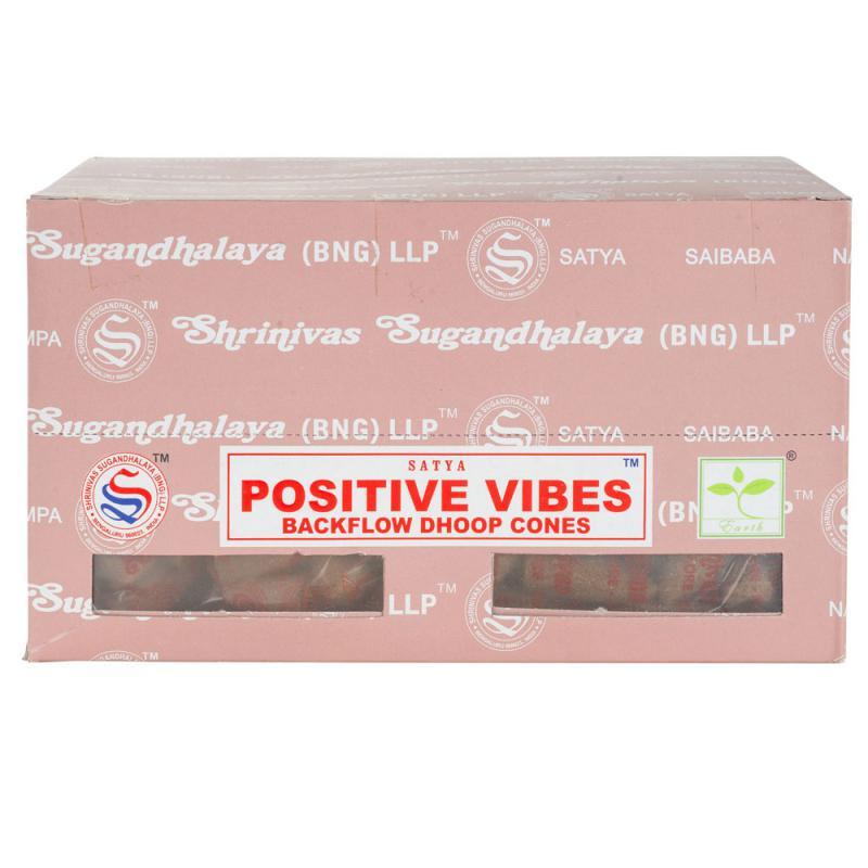 Satya Positive Vibes Back Flow Incense Cones