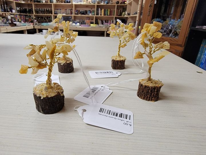 Small Yellow Quartz Gemstone Tree