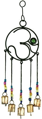 Om Symbol Chime with Beads & Bells