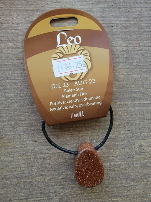 Leo Goldstone Gemstone Necklace