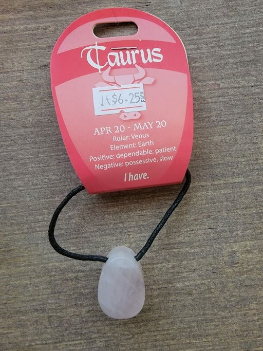 Taurus Rose Quartz Gemstone Necklace