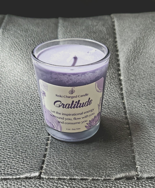 Gratitude Reiki Charged Votive Candle