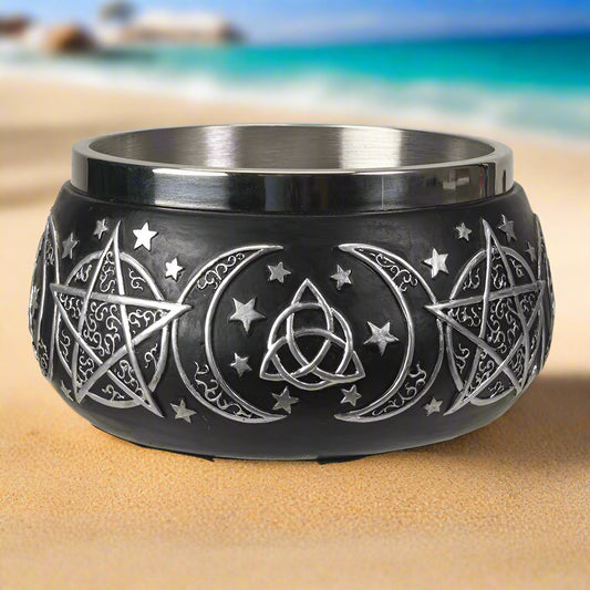 Triple Moon Smudge Bowl