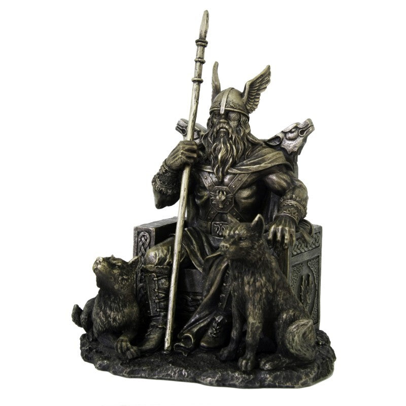 Odin Sitting on Throne Statue