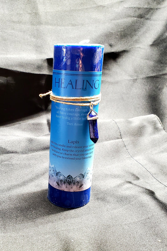 Healing Crystal Energy Candle