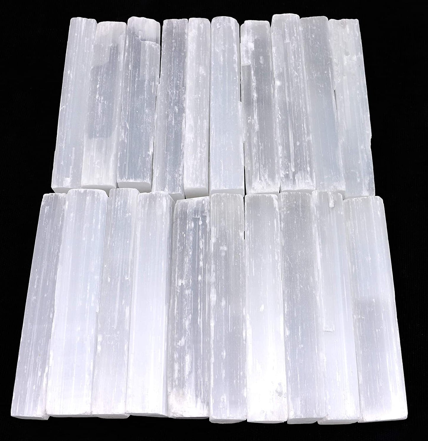 4 Inch Selenite Crystal Wands Sticks for Healing, Reiki, & Metaphysical Energy Drawing
