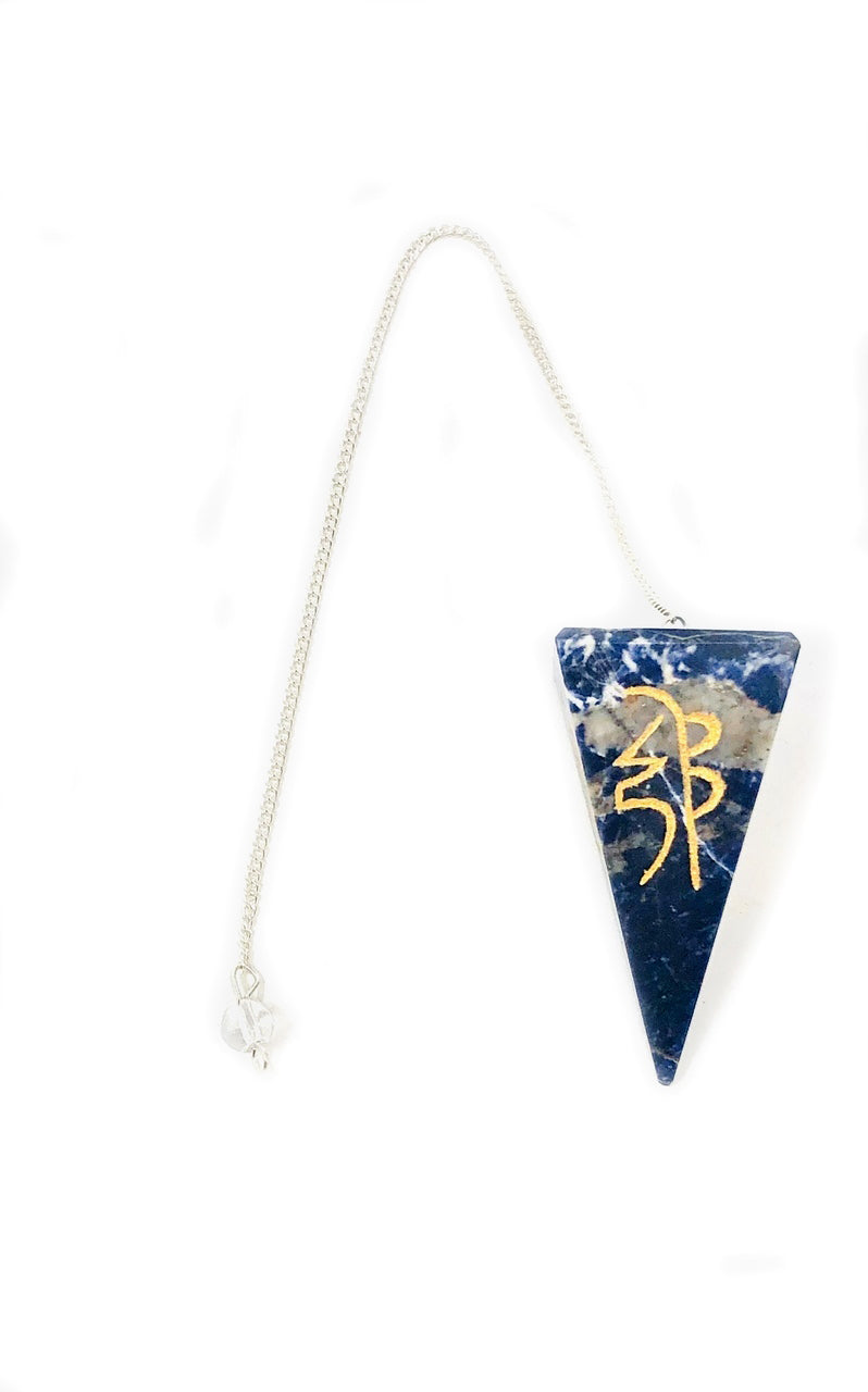 Sodalite 4 sided Reiki Pendulum 2"