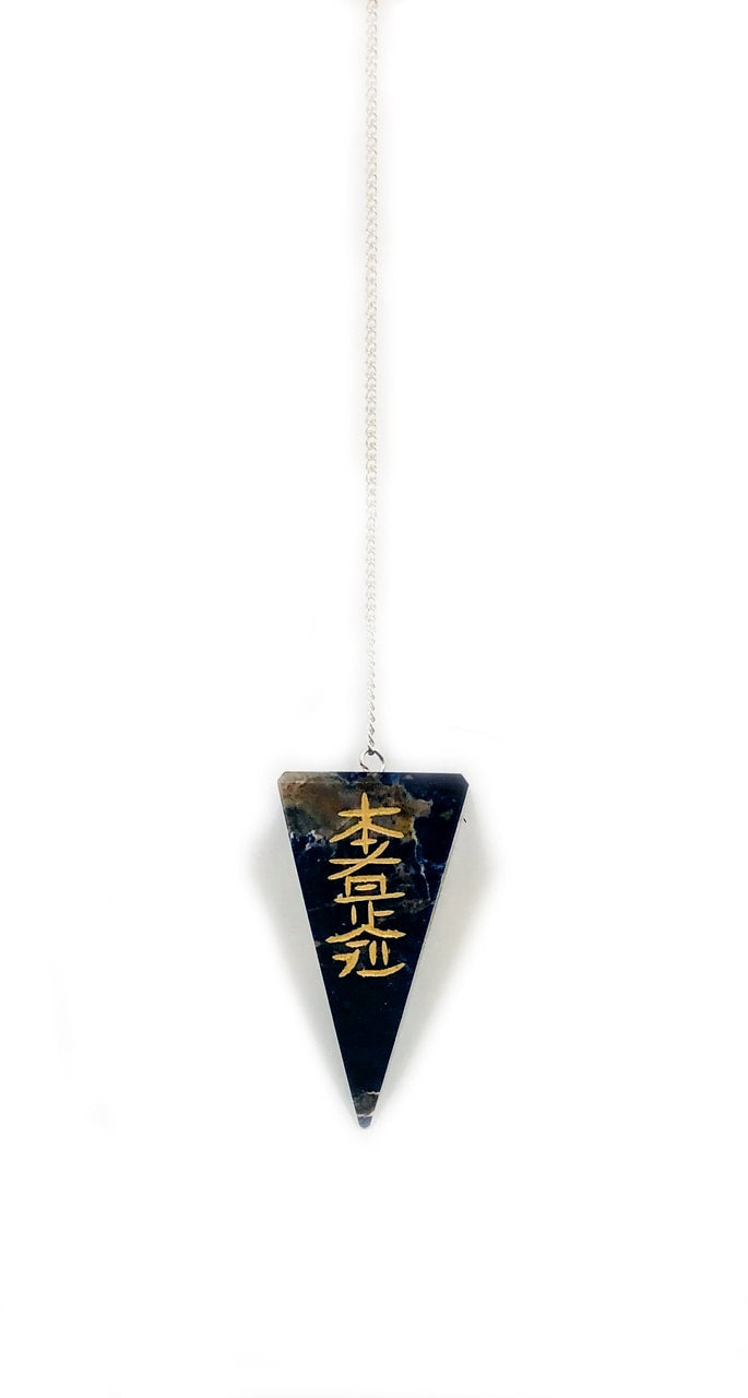 Sodalite 4 sided Reiki Pendulum 2"